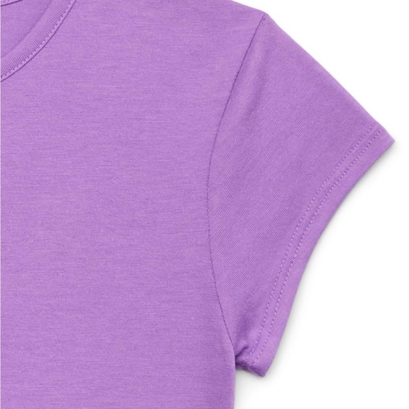 Purple Girls Top Wonder Nation Girls Short Sleeve Peplum Top with Better cotton - Picture 2 of 5
